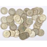 UK SILVER COINS. PERIOD 1920-46, PRINCIPALLY HALF CROWNS, £5 5s od FACE, 18OZ, 17DWTS