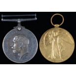 WORLD WAR ONE PAIR, BRITISH WAR MEDAL AND VICTORY MEDAL S-18876 PTE H MELLOR A & S H