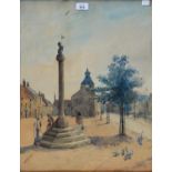 J. B. MACKAY, A MARKET CROSS, SIGNED, WATERCOLOUR, 54 X 41.5CM Closed tear and slight scratch;