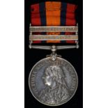 QUEEN'S SOUTH AFRICA MEDAL, TWO CLASPS, CAPE COLONY AND ORANGE FREE STATE 644 PTE S H CHAMBERS CIV