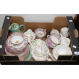 MISCELLANEOUS ENGLISH PORCELAIN TEA AND OTHER WARE, INCLUDING COALPORT, EARLY 19TH C AND LATER