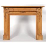A NEO-CLASSICAL STYLE PINE CHIMNEYPIECE, 137CM H; 24 X 164CM Small losses and knocked in places,