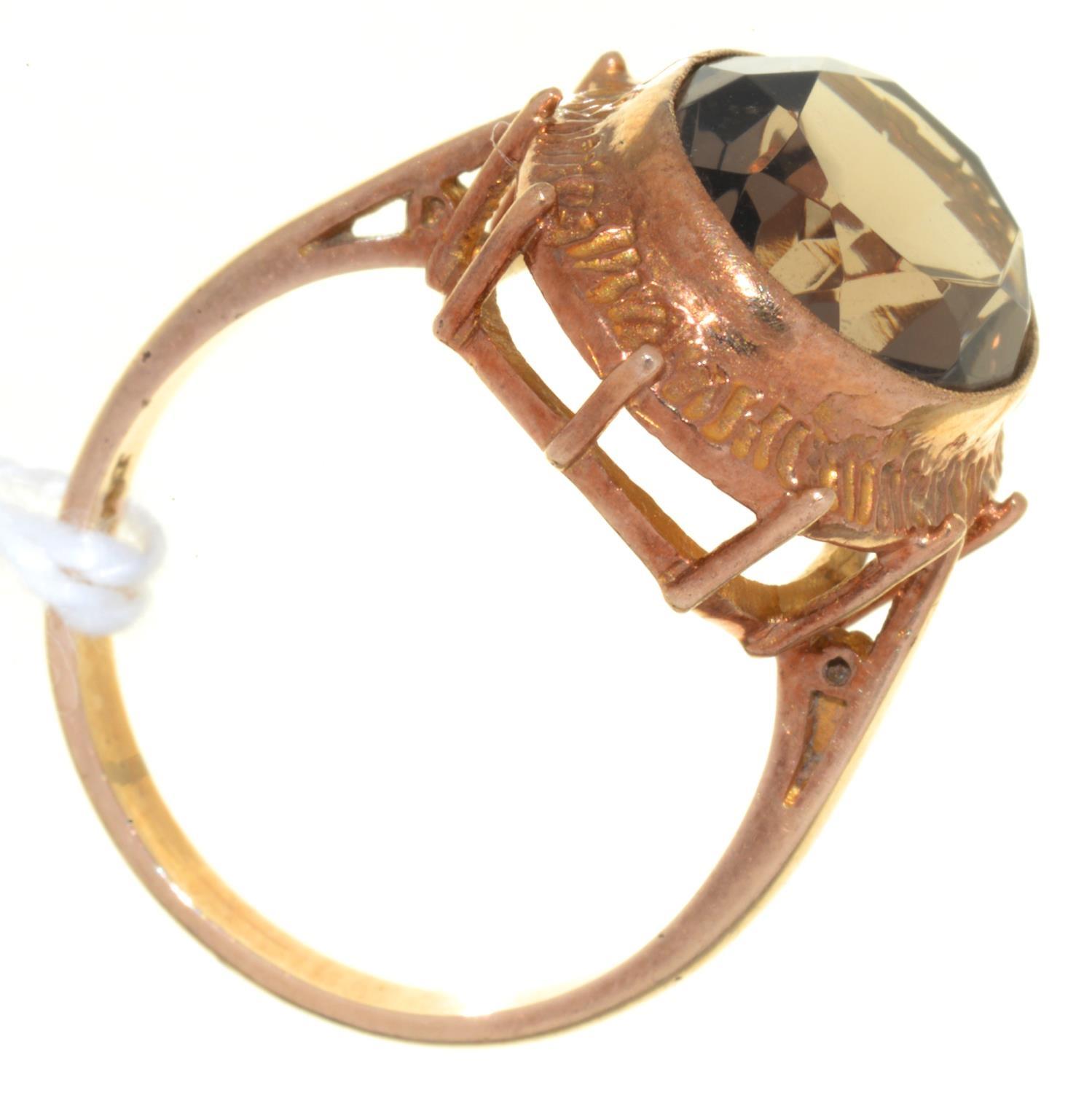 A CITRINE RING IN GOLD MARKED 9CT, 4.6G, SIZE N Good condition - Image 2 of 2