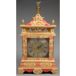 AN 18TH C ENGLISH 11.5" BRASS LONG CASE CLOCK DIAL WITH MATTED CENTRE, DATE APERTURE, SUBSIDIARY