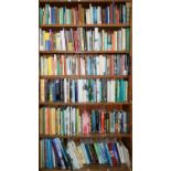 SIX SHELVES OF BOOKS, MISCELLANEOUS GENERAL SHELF STOCK