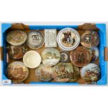 A COLLECTION OF VICTORIAN POT LIDS, MOSTLY F&R DRAFT AND PRINTED IN COLOUR, VARIOUS SUBJECTS, 10.5CM