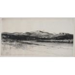 BERNARD EYRE WALKER, LANDSCAPES, TWO, ETCHINGS, BOTH SIGNED BY THE ARTIST IN PENCIL, 21.5 X 36.5CM