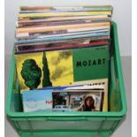 A COLLECTION OF VINTAGE VINYL LP RECORDS AND SEVERAL SINGLES, VARIOUS ARTISTS Sleeves all in good