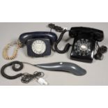 A PHILIPPE STARCK THOMSON TELEPHONE, A NORTH AMERICAN 500 TELEPHONE AND A ROYAL SILVER JUBILEE