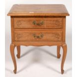 A CARVED OAK PETIT COMMODE IN LOUIS XV STYLE, 63CM H; 55 X 39CM, 20TH C Light scuffs and marks to