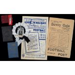 NOTTINGHAM SPORTING EPHEMERA. A SMALL COLLECTION  including Football Post [1911], Gordon McKay's