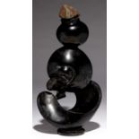 SHONA SCULPTURE. WATER BEARER, ZIMBABWE, LATE 20TH C  serpentine, 71cm h, signed Sam Kuthenguhwa