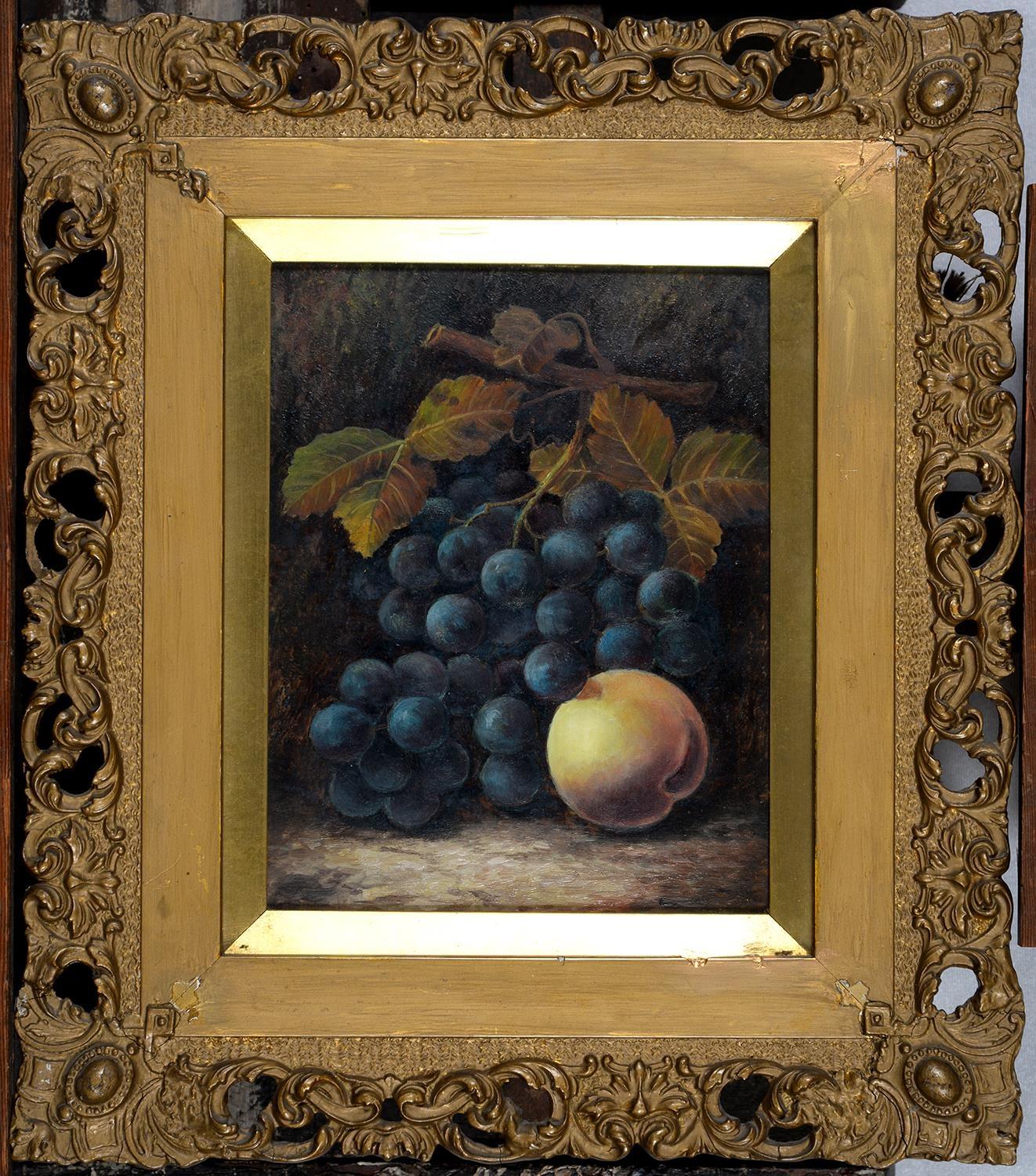 CIRCLE OF OLIVER CLARE   STILL LIFE WITH PLUMS AND WHITE GRAPES; STILL LIFE WITH BLACK GRAPES AND - Image 5 of 6