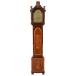 A  MAHOGANY EIGHT DAY LONGCASE CLOCK,  STERLAND NOTTINGHAM, 18TH C    THE CASE LATER the engraved,