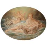 H ROLANDI AFTER FRANCOIS BOUCHER  VENUS   signed, pastel, oval, 53.5 x 73cm Good condition