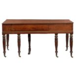 AN ENGLISH MAHOGANY SQUARE PIANO, CLEMENTI & CO, 26 CHEAPSIDE LONDON C1824  No 15293, the brass