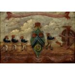 ENGLISH NAIVE ARTIST, LATE 18TH/EARLY 19TH CENTURY    THE ROPEMAKERS' ARMS  inscribed on a banner