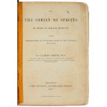 DARWIN, CHARLES ON THE ORIGIN OF THE SPECIES BY MEANS OF NATURAL SELECTIONLondon, John Murray, 1859,