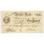 ENGLISH BANKNOTE.  RETFORD BANK ONE POUND DATED 1808   No 898 for Pocklington, Dickinson & Compy,