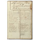 MANUSCRIPT RECIPE BOOK.  AN EARLY 18TH CENTURY COLLECTION OF 246 MEDICAL AND CULINARY RECIPES