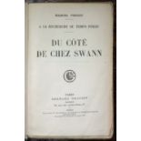 PROUST, MARCEL DU COTE DE CHEZ SWANN  Paris, Bernard Grasset, 1914, wrapper dated 1913, first