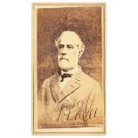 ROBERT E LEE (1807-1870) CARTE DE VISITE  signed in ink R E Lee