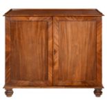 A VICTORIAN MAHOGANY PLAN OR CHART CHEST, C1870  the richly figured  top with ovolo lip, fitted with