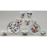 TEN CHINESE IMARI TEA BOWLS AND COFFEE CUPS AND SAUCERS, 18TH C   including a pair of tea bowls,