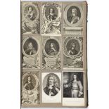 FOLIO ALBUM OF ENGRAVED PORTRAITSan atlas folio album of several hundred engraved portraits pasted