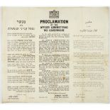 PALESTINE.  SCOTT (ROBERT) ACTING CHIEF SECRETARY PROCLOMATION BY THE OFFICER ADMINISTERING THE