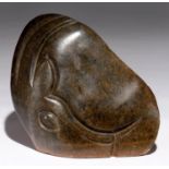 SHONA SCULPTURE. GAZELLE HEAD, ZIMBABWE, LATE 20TH C  serpentine,  27cmh, signed R Mteki Good