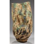 EWEN HENDERSON  (1934-2000) VESSEL, C1985 stoneware and porcelain, hand built from coloured clays