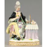 A MEISSEN FIGURE OF SIGHT FROM THE FIVE SENSES, 20TH C   after the model by Johann Carl