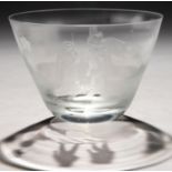 COLIN TERRIS. APOLLO II 1969 MOON LANDING BOWL, FOR CAITHNESS GLASS etched and engraved, 14.3cm h,