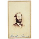 AMERICAN CIVIL WAR.  M B BRADY & CO, PHOTOGRAPHER, CARTES DE VISITE  signed by Thadeus Stevens,