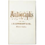 MANUSCRIPT AMERICANA.  AUTOGRAPH ALBUM OF SIGNATURES OF PRESIDENTS, ABOLITIONISTS, POETS, AUTHORS