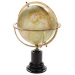 A FRENCH 24CM TERRESTRIAL GLOBE, GLOBE METRIQUE  PUBLISHED BY H & CIE, LATE 19TH C  the sphere