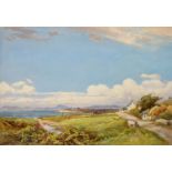 HAROLD GRESLEY (1892-1967)   COASTAL LANDSCAPE   signed, watercolour, 37 x 54cm Good condition