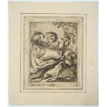 CORNELIUS SCHUT (1597-1655)  VIRGIN AND CHILD  etching, slightly stained, trimmed within plate