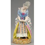 MEISSEN FIGURE OF THE BROKEN MIRROR, 19TH /20TH C  16cm h  incised F34, crossed swords Small