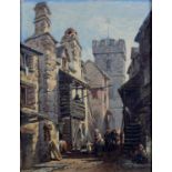 WILLIAM PITT (1818-1900)   STREET IN LOOE CORNWALL; EAST LOOE   a pair, both signed with monogram