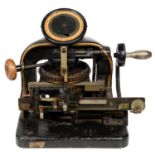 [EARLY AUTOMATION/TYPEWRITER] AN ADDRESSOGRAPH CO MODEL G1 GRAPHOTYPE PATENT EMBOSSING MACHINE,