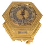 A SOUTH GERMAN QUARTER REPEATING TABLE TABLE CLOCK BY PETER KRENCKEL EICHSTATT, C1710, the top of