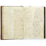 MANUSCRIPT RECIPE BOOK.  AN EARLY 19TH CENTURY JOURNAL OF 239 RECIPES FOR MEAT DISHES, PIES,