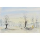 JOHN SHOOTER - WINTER EVENING IN HIMLEY PARK, SIGNED, WATERCOLOUR, 35 X 54CM Condition report