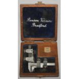 A FINE STEEL VERNIER GAUGE IN ORIGINAL PLUSH LINED AND FITTED MAHOGANY CASE INSCRIBED BENSON VERNIER