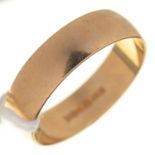 A 9CT GOLD WEDDING BAND, CONVENTION MARKED, 2.2G, SIZE  N½ Condition report  Slight wear scratches