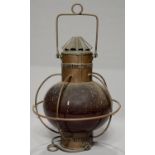 MARITIME INTEREST. A COPPER SHIP COURT LANTERN BY SHORT, SHORT & CO BIRMINGHAM AND LONDON, LATE 19TH