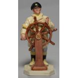A ROYAL DOULTON FIGURE OF THE HELMSMAN, 25CM H, PRINTED MARK, TITLE AND H N 2499 Condition
