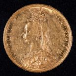 GOLD COIN. SOVEREIGN 1890M Condition report